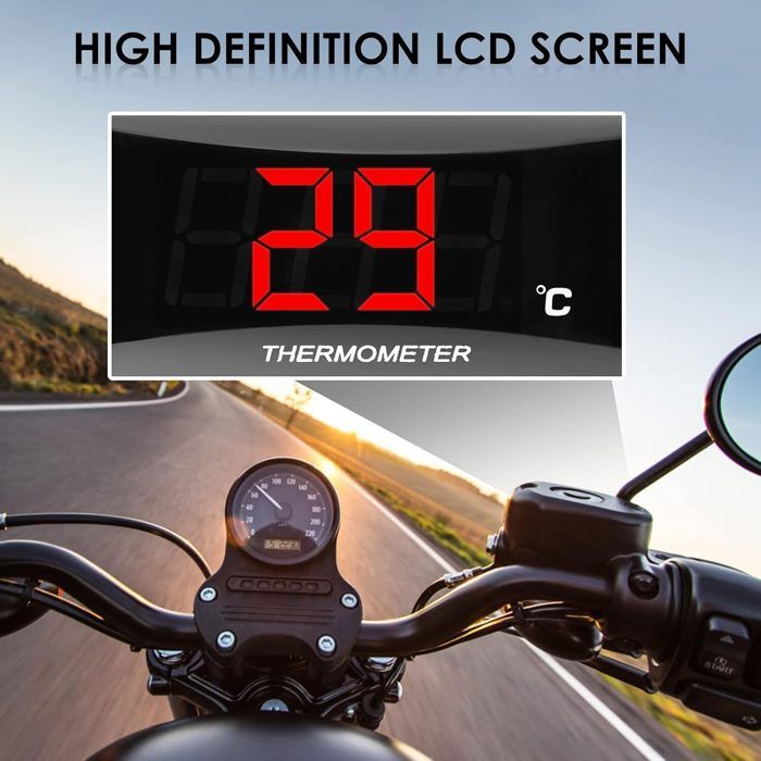 Compteur Moto Thermomètre Eau Numérique Moto - Capteur LED 12V Compteur Moto Thermomètre Eau Numérique Moto - Capteur LED 12V