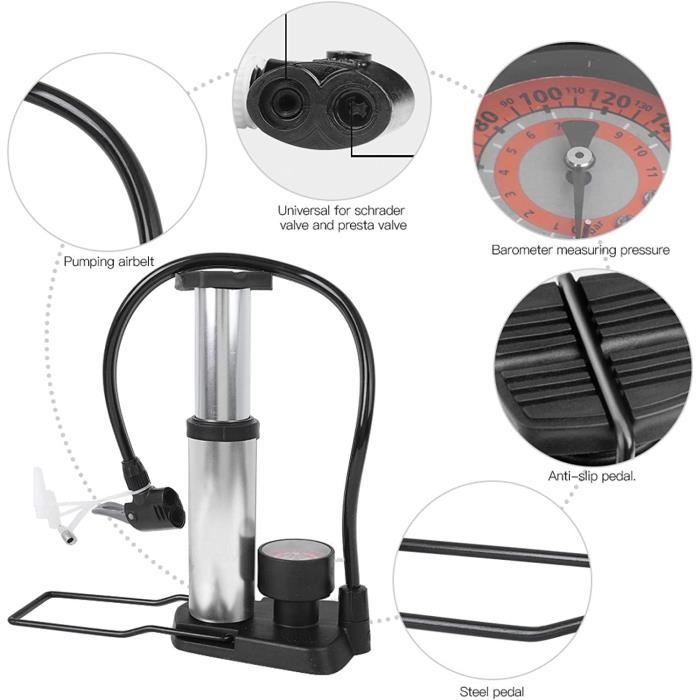 Pompe À Vélo Vélo Vélo Pompe À Pied Mini Portable Haute Pression