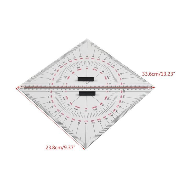 Règle en métal triangle rapporteur avec boîte, ensembles de géométrie pour étudiants, 4 pièces/ensemble  21