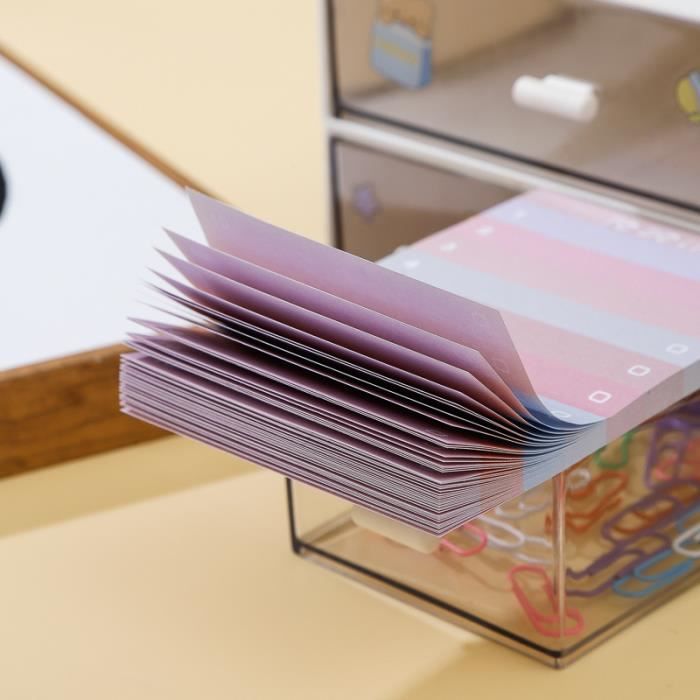Bloc-notes coloré - Liste de tâches - Autocollant amovible - Pratique ...