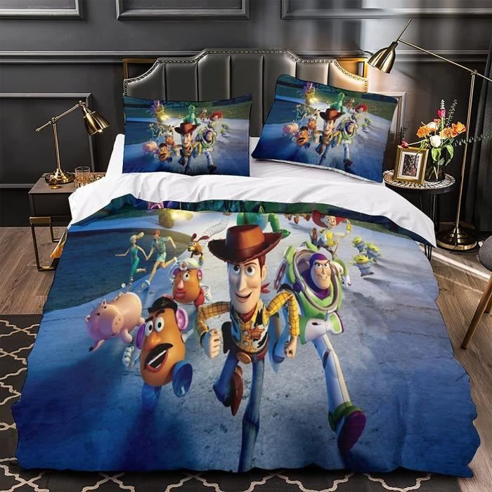 Housse De Couette Modèle De Mouton De Dessin Animé 220X240 Cm Parure De