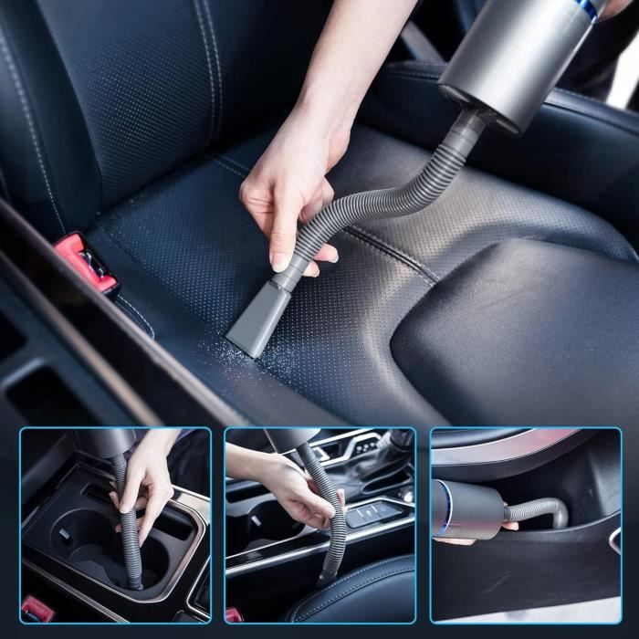 Aspirateur De Voiture Sans Fil Portable - Rechargeable Par USB - Idéal Pour Nettoyer L'intérieur Auto