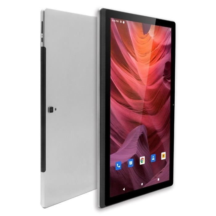 Tablette Tactile 14.1 Pouces 4G Grand Écran Full HD Android ROM 4Go+128Go  Alliage d'aluminium +SD 256Go- Argent YONIS