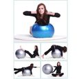 BTH16781-NEUFU Ballon de Gymnastique Avec Pompe Anti-éclatement épaissie PVC Fitness Balance Ball Bleu 65cm-3