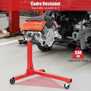 Support Moteur D'atelier VEVOR - Lève-moteur Rotatif 360° - Capacité 590 Kg - Pratique Pour Mécanique Auto/moto