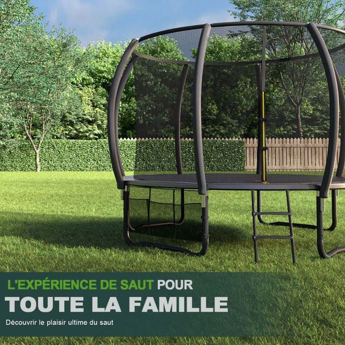 Trampoline Extérieur Devoko Ø228/305/366/427cm - Structure Renforcée - 160kg Max