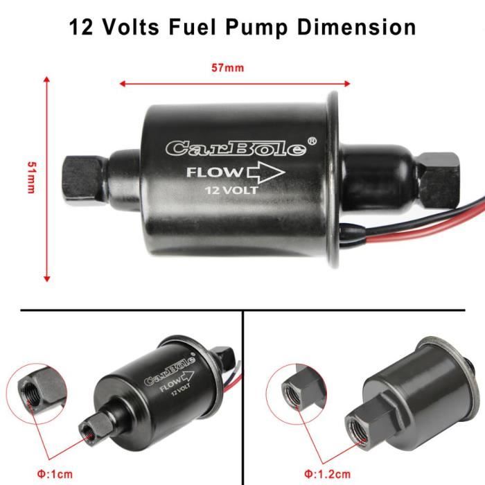 Pompe à essence électrique 12 Volts, Universelle