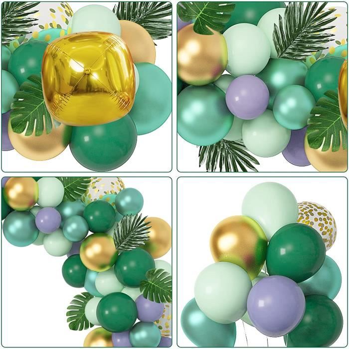 Kit Arche Ballon Vert Guirlande Ballons Blush Safari Jungle avec Ballon Vert  Menthe Macaron Chrome pour Fête Nouvel An Noël Mariage - Cdiscount Maison