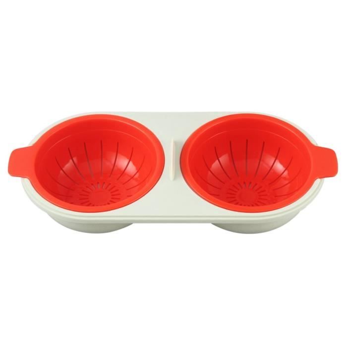 Pochoir à œufs Inox 3 Tasses - Cuiseur Vapeur Pour œufs Pochés, Légumes, Poisson, Petit-déjeuner Healthy