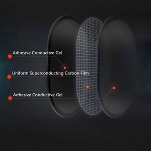 Sport-Elec 3 Électrodes Adhésives WX - Compatibles Slendertone, Double Face Carbone, Lot 3, Haute Performance