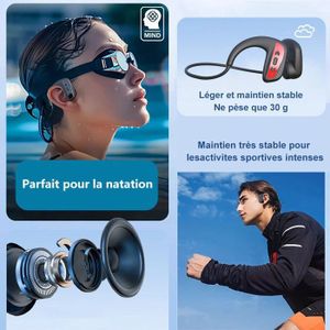 Casque Conduction Osseuse MANKIW - Bluetooth 6.0, étanche IP68, Pour Sport Et Natation
