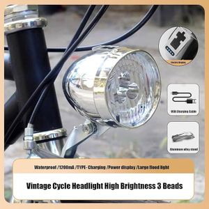 Lampe articulée à poser métal phare de vélo vintage - Lumière de l'Atelier