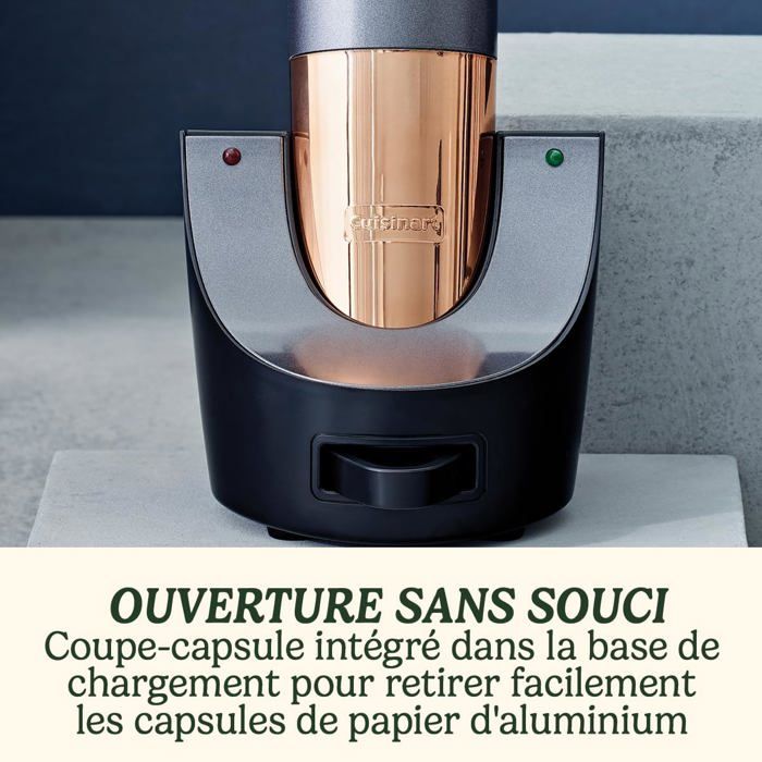 Tire-bouchon électrique Automatique – à Piles AA, Ouvre Bouteille En 8 Secondes, Spirale Métallique – Accessoire Vin Pratique