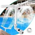 Fontaine De Piscine, Fontaine Cascade De Piscine, Accessoires De Piscine A Double Jet Pour Piscine Hors Sol Fontaine De Piscine Reglable 2 En 1 Accessoires De Piscine Vert Fluoresce 87700657
