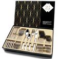 24 Pièce élégant Cuisine Acier Inoxydable Couverts Set de salle à manger vaisselle ustensiles