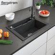 Plomberie Sanitaires Evier De Cuisine Evier A Encastre Granit 78 X 44 Noir Mineralite Respekta Bricolage Doctoori Net