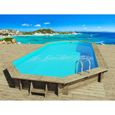 Piscine bois Ibiza - HABITAT ET JARDIN - Octogonale allongée - Hors-sol - 8.57 x 4.57 x 1.31 m-0