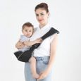 Porte-bébé portatif à une épaule pour sortir Convient aux bébés de 6 mois à 5 ans Roulement 30kg Noir-0