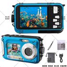 TTLIFE Appareil Photo numérique Etanche 2.7K 48MP Autofocus Caméra sous-Marine Carte mémoire 32G Selfie Double écrans