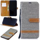 APRILLY Housse Xiaomi Redmi Note 7 - Denim Pochette Protection Etui Antichoc Coque Xiaomi Redmi Note 7 (6.3") - Gris