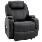 HOMCOM - Fauteuil de relaxation massant - Simili cuir - 82x97x110cm - Noir