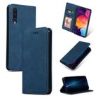 HOOXSPEED Housse Samsung Galaxy A50 avec Support Haute Qualité Rétro Housse Téléphone [Rabat Magnétique] -bleu
