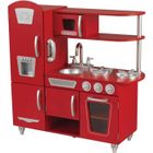 KidKraft - Cuisine en bois pour enfant Vintage Rouge, avec four, réfrigérateur et micro-ondes, accessoires inclus