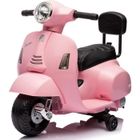 SUN BABY Vespa Moto Voiture Electrique pour enfants - 18 à 36 mois - 6V 4,5Ah - similicuir - roues en plastique - Rose