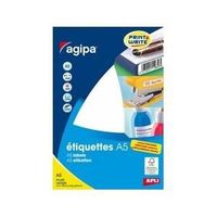 Agipa étiquettes multi-usage, 19 x 38 mm, blanc