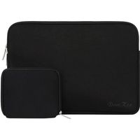 Housse Sacoche pour Ordinateur PC Portable 15,6 Pouces Laptop Sleeve en Néoprène avec Petite Pochette - Noir