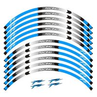 Un Bleu - Autocollants de jante de roue de moto 17 pouces, 8 styles, pour Yamaha FZ1 FZ6 FZ 07 FZ8 FZ 09 FZ 1