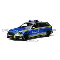 Voiture Miniature de Collection - GT SPIRIT 1/18 - AUDI ABT RS4 Polizei - 2020 - Blue / Silver / Yellow - GT817