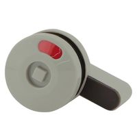 HOMEWELL - Verrou de porte nylon pour porte de 10 mm à recouvrement pour cabines sanitaires coloris gris agathe (RAL 7038)