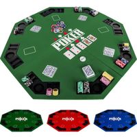 Plateau de poker pliable - MAXSTORE - 120x120 cm - 8 joueurs - Vert