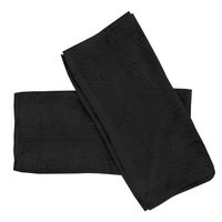 Lot de 2 serviettes d'invité en coton 500 gr/m2 LAGUNE noir, par Soleil d'ocre