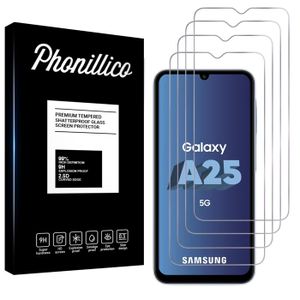 FILM PROTECT. TÉLÉPHONE Verre Trempé pour Samsung Galaxy A25 5G [Pack 4] Film Vitre Protection Ecran Phonillico®