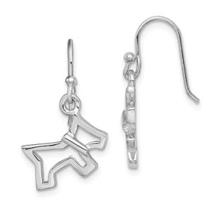 Boucles doreilles en argent sterling avec motif animal de suricate gris