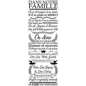 Stickers Muraux Citation Famille Cdiscount