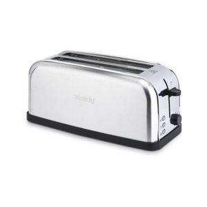 GRILLE-PAIN - TOASTER H.Koenig Grille Pain Inox 1500W 2 Fentes TOS28