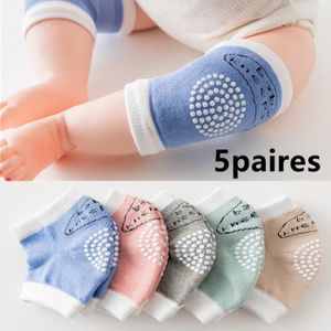 Aismart 3 paires de genouillères pour bébé pour ramper des jambières de sécurité protège-genoux pour bébé avec des points en caoutchouc pendant 6 à 24 mois 