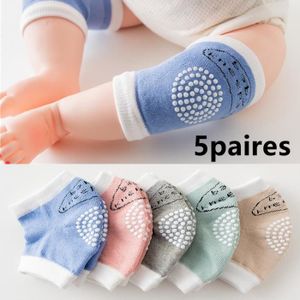 WolinTek 5 Paire de Genouillère Protège Genoux Bébé,Genouillere Bebe Antidérapant Protege Genoux Bebe Coton Unisexe Genouillères Bébé 