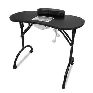 TABLE DE MANUCURE Aufun Table de manucure pliable, portable avec rou