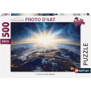 PUZZLE Puzzle 500 pièces - La Terre vue de l'espace - Nathan - Paysage et nature - Intérieur
