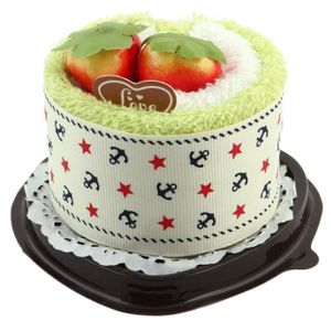 Microfibre Mariage Forme Coeur Decor Fraises Serviette Gant Gateau