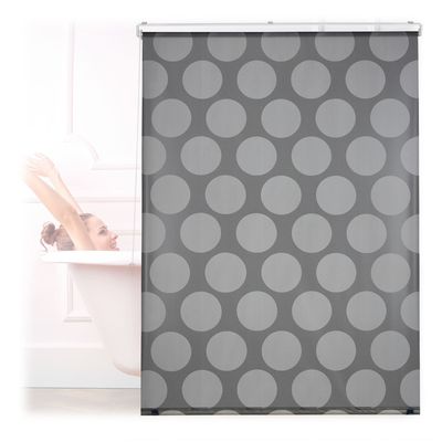 Store De Baignoire Gris à Pois - Rideau de douche