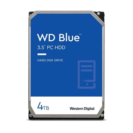 WD Blue™ - Disque dur Interne - 4To - 5400 tr/min - 3.5" (WD40EZAZ)