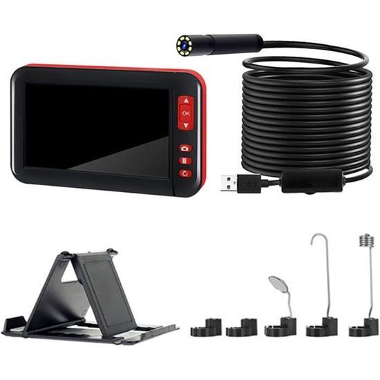 Caméra D'inspection De Tuyau D'égout Avec DVR, Endoscope Industriel De Vidange D'égout, Caméra AHD 720P, Carte TF 16 Go, Moniteur 10 ", 17mm, 23mm
