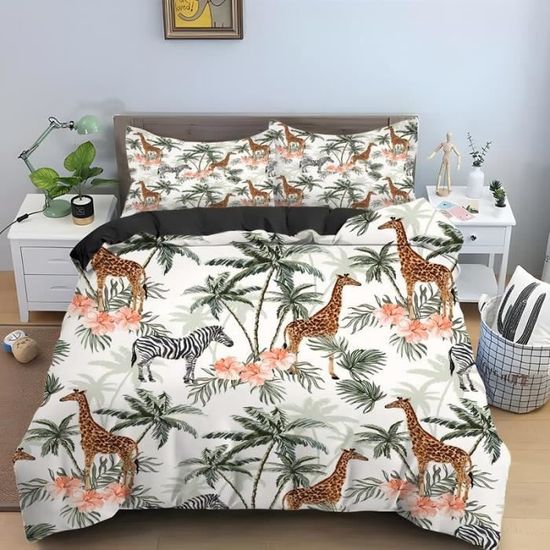 Herding Parure de lit Pingouin, Housse de Coussin env. 40x60 cm avec rabat, Housse de Couette env. 100x135 cm avec zip de marque facile à manipuler, 100% coton, Renforcé