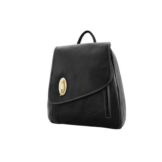 Sac à Dos En Cuir Noir Katana, Ville Et Balade, Unisexe Adulte