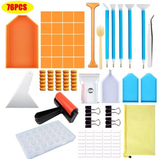 Kit Accessoires Peinture Diamant 45 Pièces Allazone - Plateaux, Stylos, Argile, Pour Art Du Diamant Accessoire Diamond Painting Kit Accessoires Peinture Diamant 45 Pièces Allazone - Plateaux, Stylos, Argile, Pour Art Du Diamant Accessoire Diamond Painting